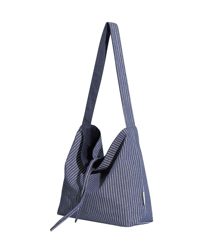 Socharming Plain Easy Reversible Shoulder Bag - Striped Navy