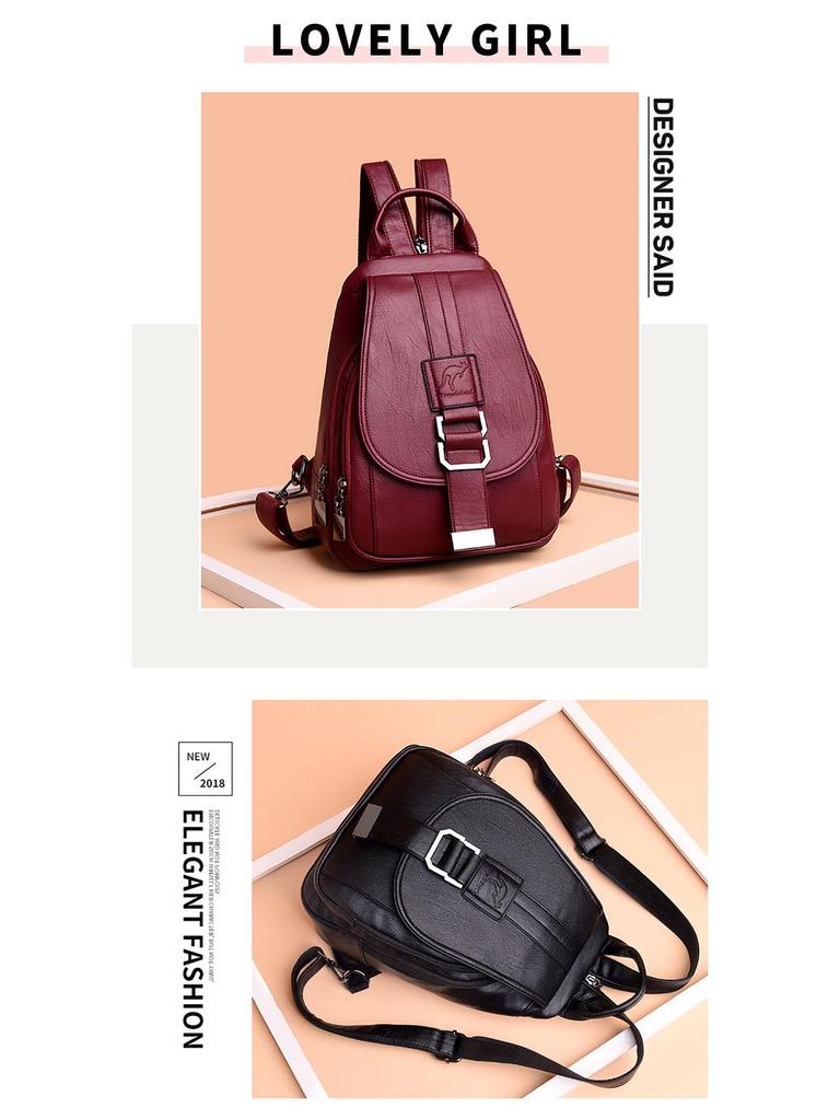 Stilvolle Damen Koreanischer Minimalistischer Brustbeutel - Weiches Leder, Großes Fassungsvermögen Lässiger Damenrucksack