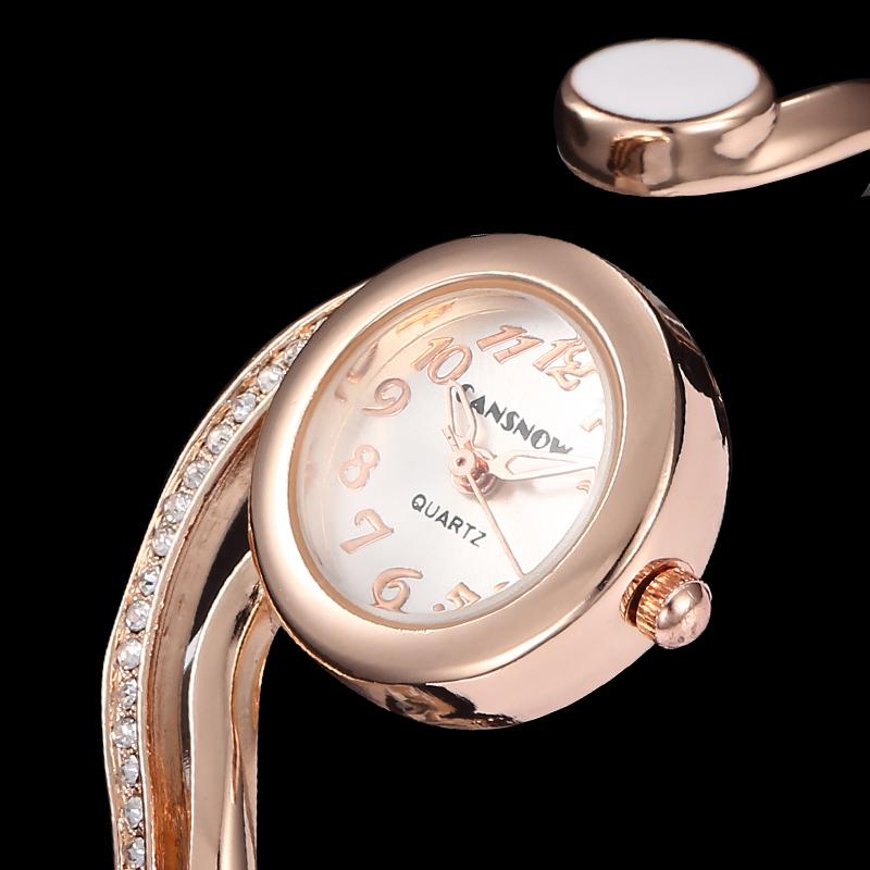 Relogio Feminino Fashion Rose Gold Women's Bangle Bracelet Watches Luxury Stainless Steel Rhinestone Ladies Jewelry Watch Clock