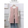 Down vest women's medium and long, thin loose and light hooded vest jacket