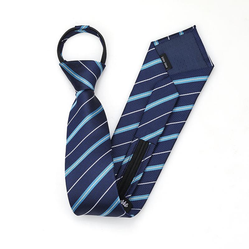 Black Zipper-Free Lazy Blue Men And Women Business Dress Interview To Work Groom Wedding Korean Version Narrow Tie