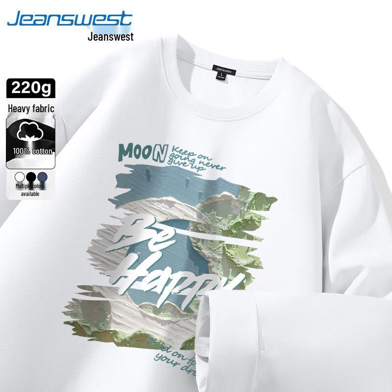 Jeanswest Men's Heavyweight Cotton Long Sleeve T-Shirt