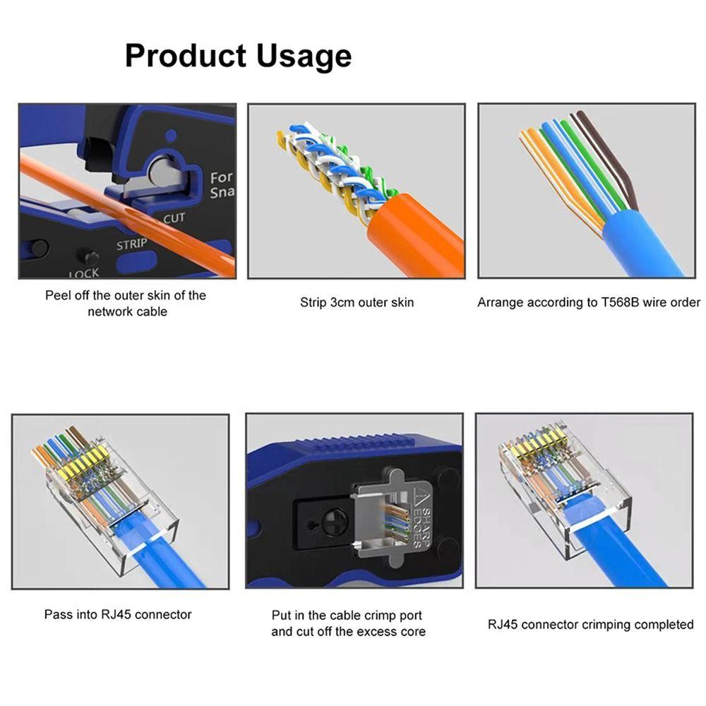 Wire Cutting Network Crimping Tool Stripping Function Wire Stripper Tools Wire Connecting Tools