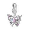 S925 Silber Romantisch Klassischer Stil Rosa Engel Anhänger DIY Armband Schmuckzubehör