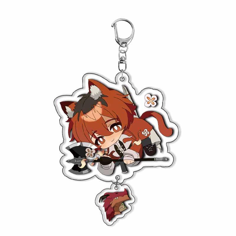 Anime Frieren Beyond Journey's End Himmel Fern Stark Cosplay Keychain Acrylic Keyring Pendant Key Chain Accessories