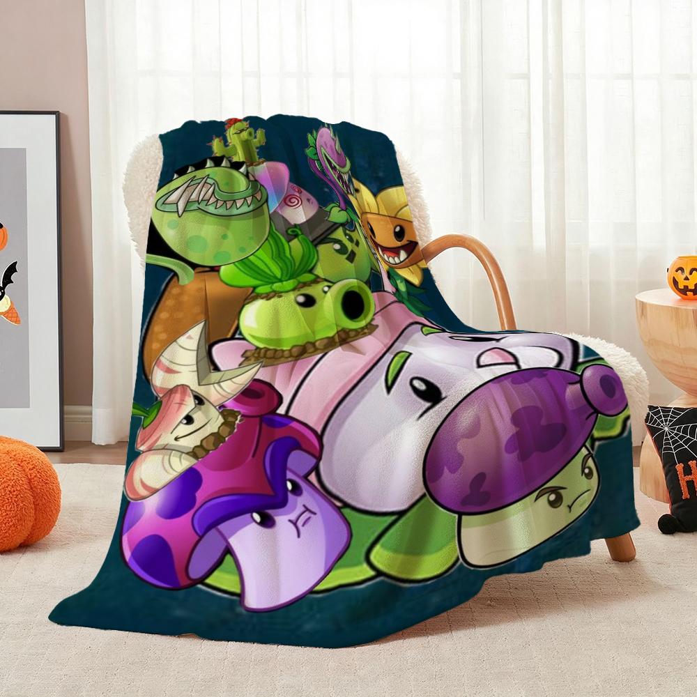 Plants Vs Zombies Game Blanket Sofa Blanket Home Decor Air Conditioning Blanket Nap Blanket Machine Washable