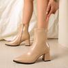 Pointed Toe Women Ankle Boots 2026  Autumn Elegant Outdoor High Heels Shoes Women Fashion Zippers Designer Short Boots Ladies