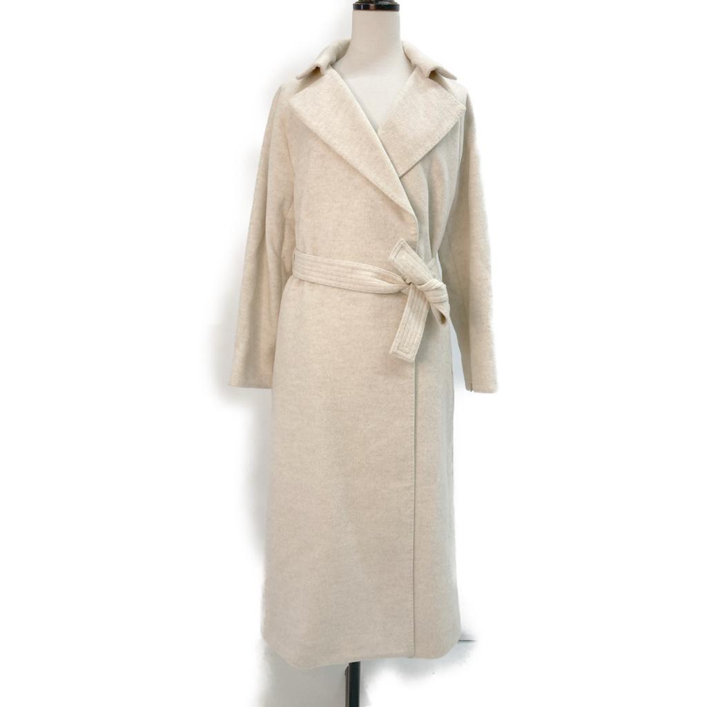 K.T 01-15WE06 White Angora Wool Convertible Long Coat coat 7 off whiteUsed