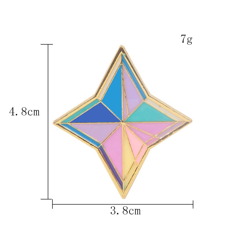 Game Genshin Impact Metal Brooch Pins Primogem Xiao Mask Vision 7 Element God's Eye Weapons Luminous Badge Cosplay Prop Jewelry