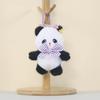 Panda Plush Keychain With Cartoon Milk Bottle And Colored Bow For Kids And Collectors