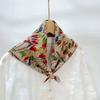 55x55cm Soft Retro Soft Cotton Square Scarf for Women Neckerchief Cotton Headscarf Floral Printed Scarf Hijabs