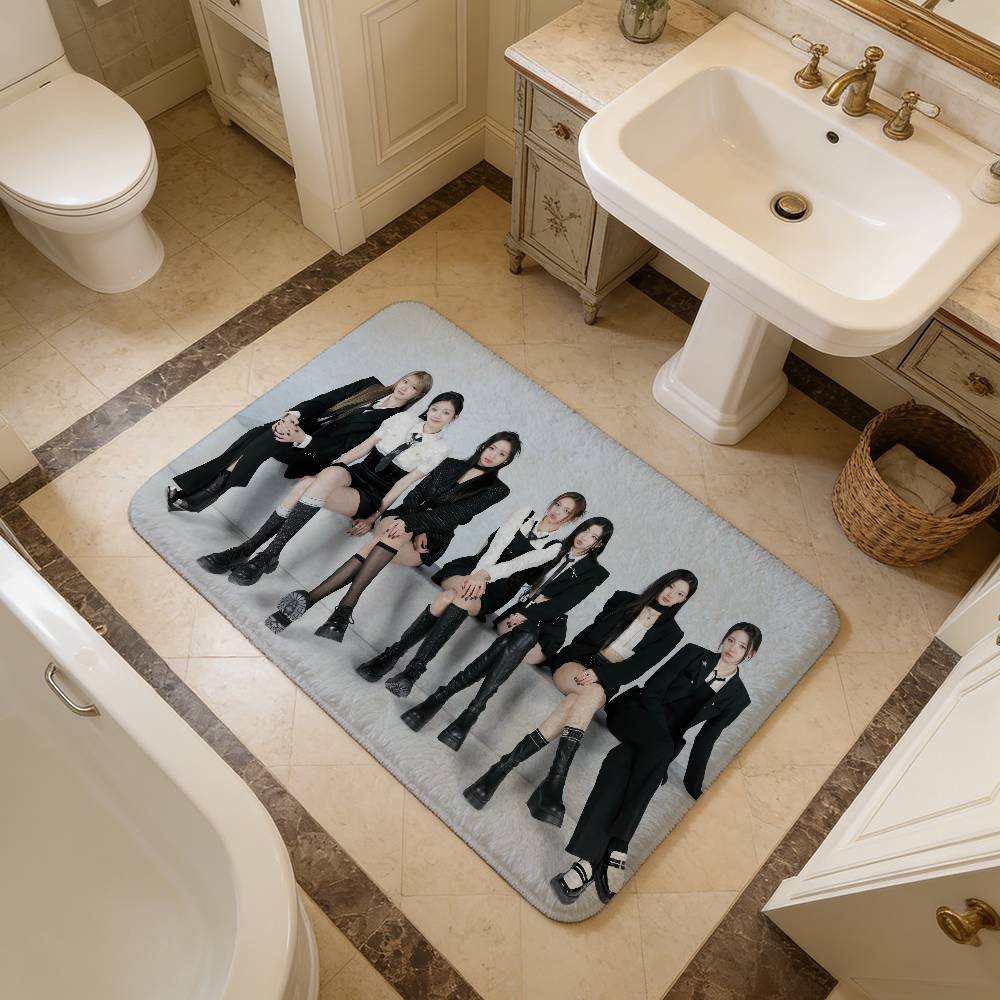 girl Kpop B-Babymonster singer Floor Mat INS Style Soft Bedroom Floor House Laundry Room Mat Anti-skid Household Carpets