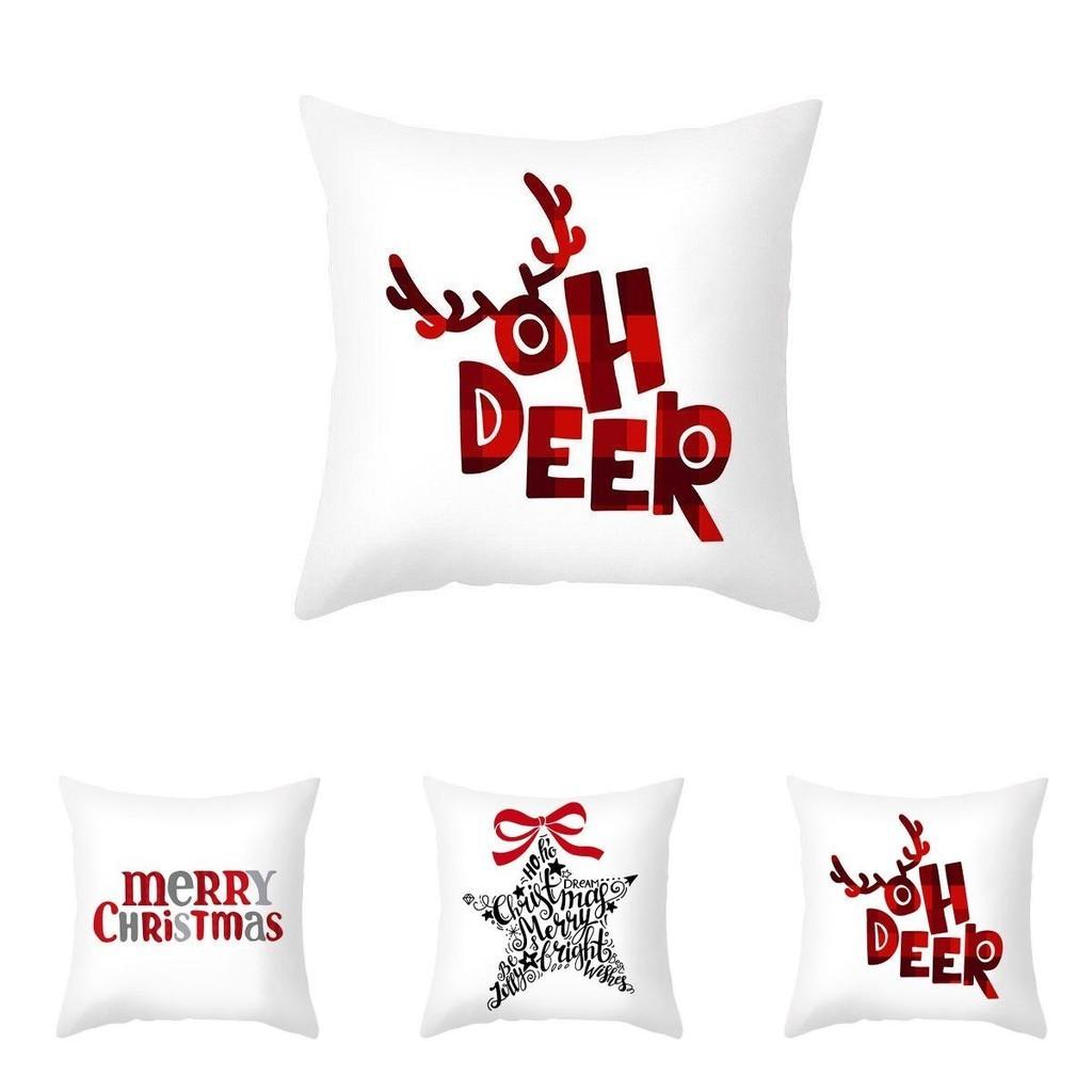 Lebhafter Cartoon Weihnachts-Kissenbezug Ideal für Heim-Sofa-Dekor mit Weihnachtsbaum