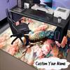Custom Name Peacock Flowers Romance Rug for Living Room, Game Rooms, Office, Bedroom, Floor Mat Playful Design, Fan Gifts Christmas Decor