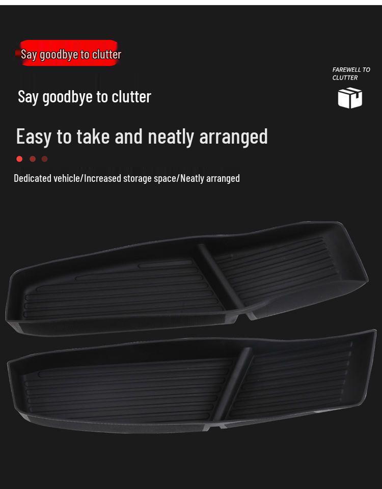 Tesla Model Y & Refreshed Y Waterproof Door Slot Armrest Storage Box Mat