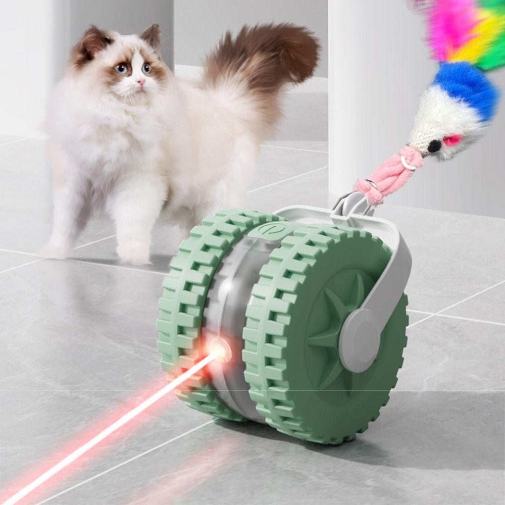 Electronic Infrared Laser Teaser Silent Rolling Interactive Cat Teaser Ball  for Kitten