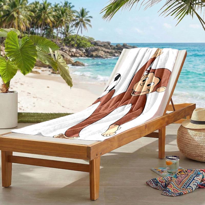 Curious George Fashion Beach Towel: Ideal for Summer Adventures Soft, Absorbent and Quick Drying Suitable for Swimming and Bathing