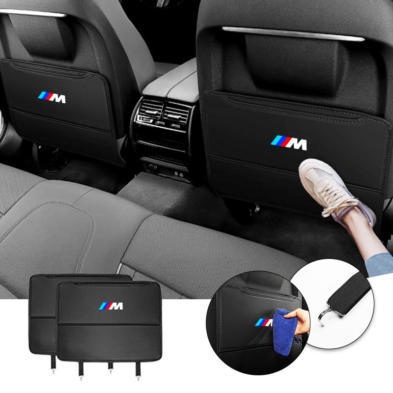 Leather Car Seat Anti-kick Pad Dust-Proof Protection Mat For BMW M X1 X2 X3 X4 X5 X6 X7 G20 G30 GT E46 E90 E60 F10 E39 Accessory fxdf89