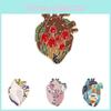 Unique Creative Heart Series Organ Love Heart Brooch Fashion Accessory For Clothing And Bags