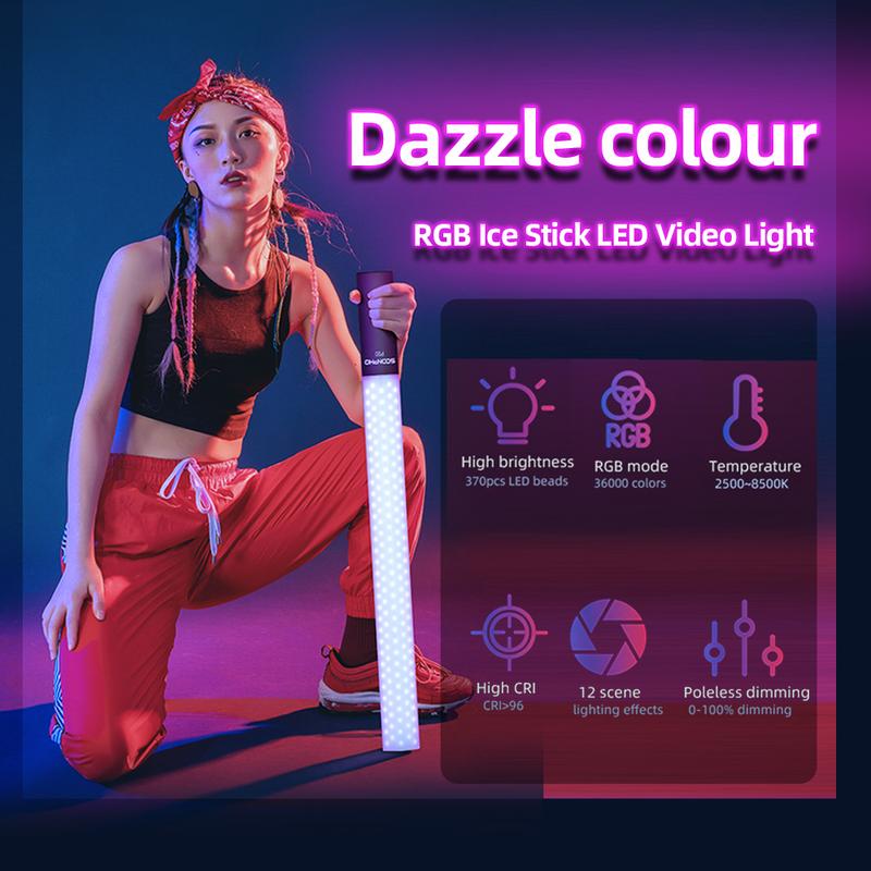 SOONPHO P20 Handheld 2500K-8500K RGB LED Video Light Wand Colorful Ice Stick Light with Type-C Battery for Photography youtube