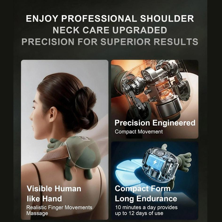 Intelligent Fully Automatic Shoulder And Neck Massager With Finger Kneading Massage Usb Power Supply To Relieve Physical Fatigue