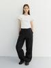 Deonseuteu Curved Hem Slim Top_Udts6B225_White