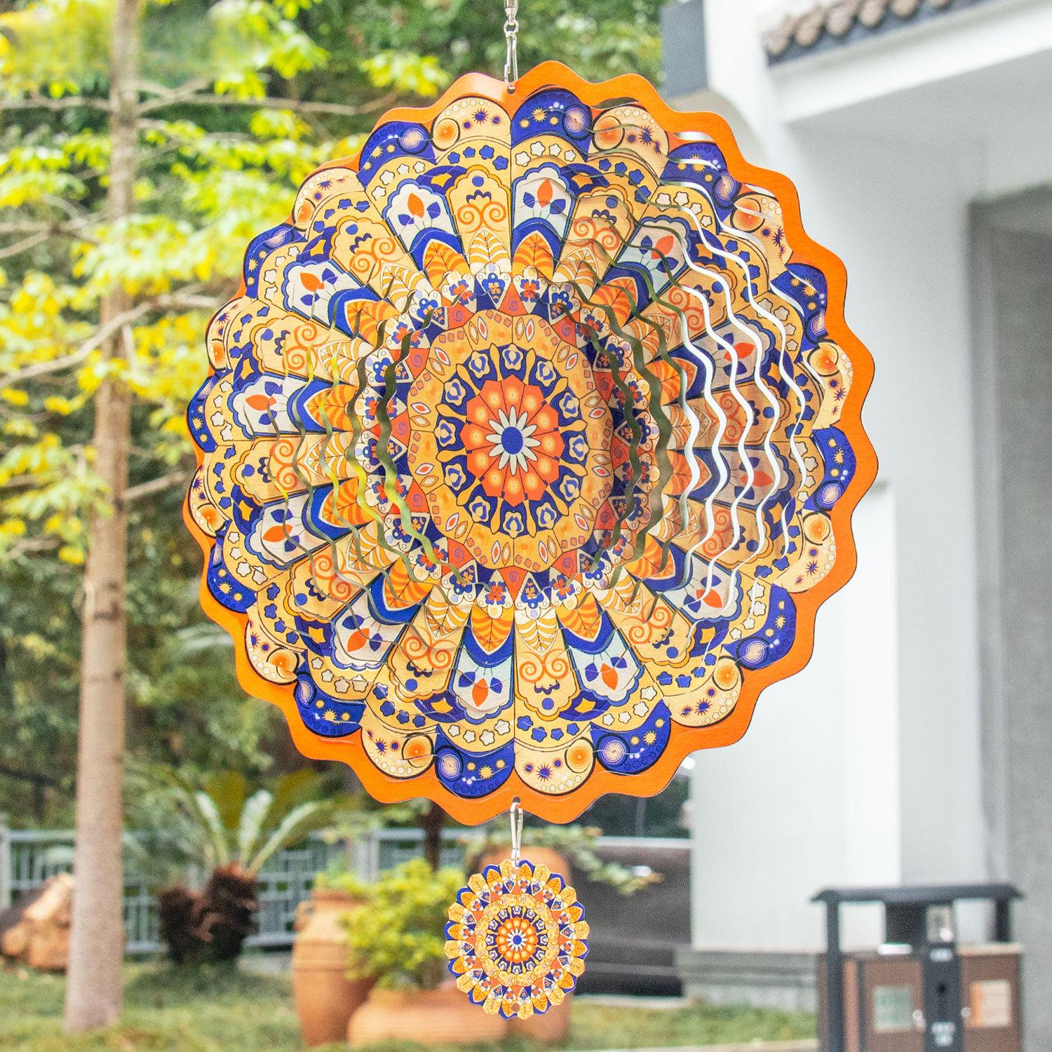 

1 шт. 3D вращение, вращение от ветра, садовые балконные украшения, уличное искусство, музыка ветра