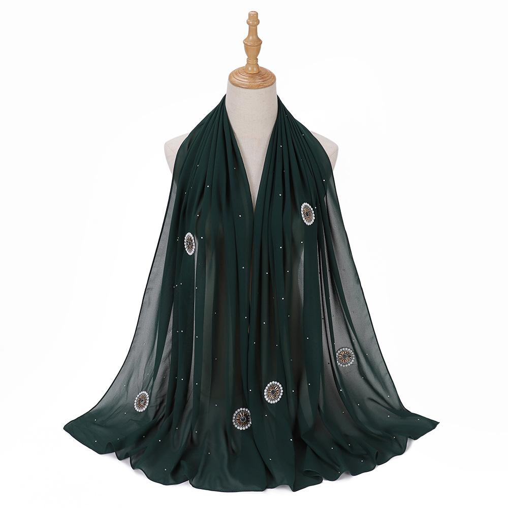 Ramadan Muslim Chiffon Plain Hijab Scarf Women High Quality Solid Color Head Inner Wraps Ladies Islamic Musulman Headband
