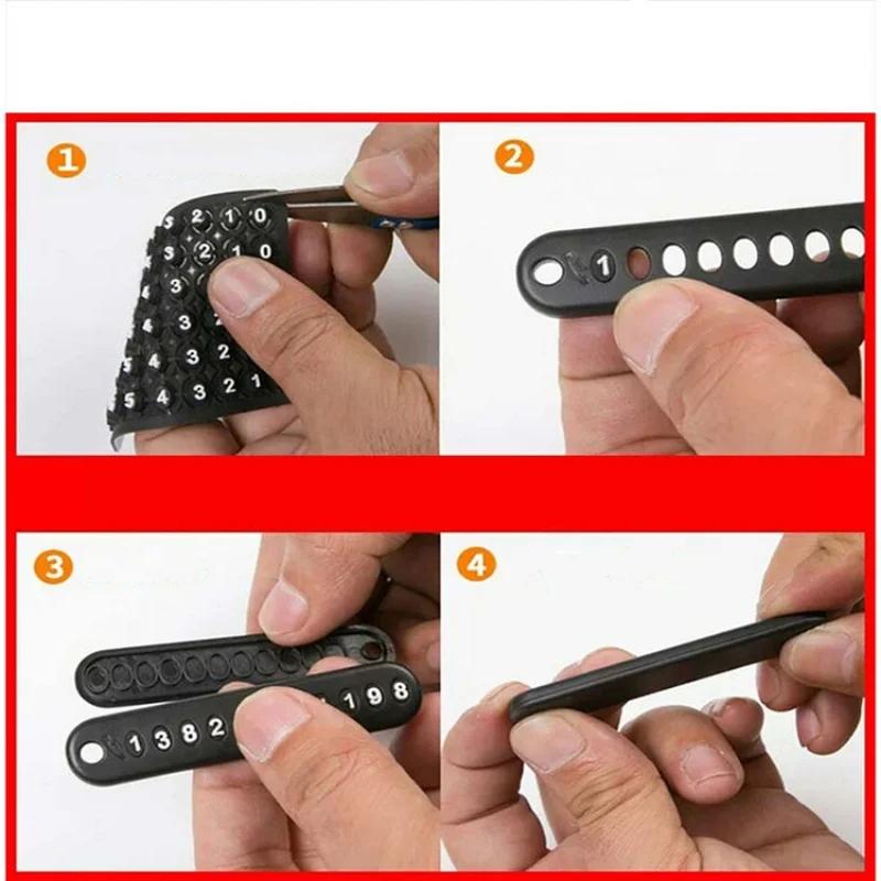 1pc Anti-Lost Car Keychain, Phone Number Card Keyring, Phone Number Plate, Lock Key Ring Auto Vehicle Key Chain, Car Accessories