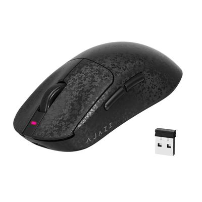AJAZZ AJ199 Kohlefaser Gaming PWA3311 24000 Verbindung 500mAh Ergonomisch TTC 60 Millionen Klicks Teflon-Fußpads Konformitätszertifikat