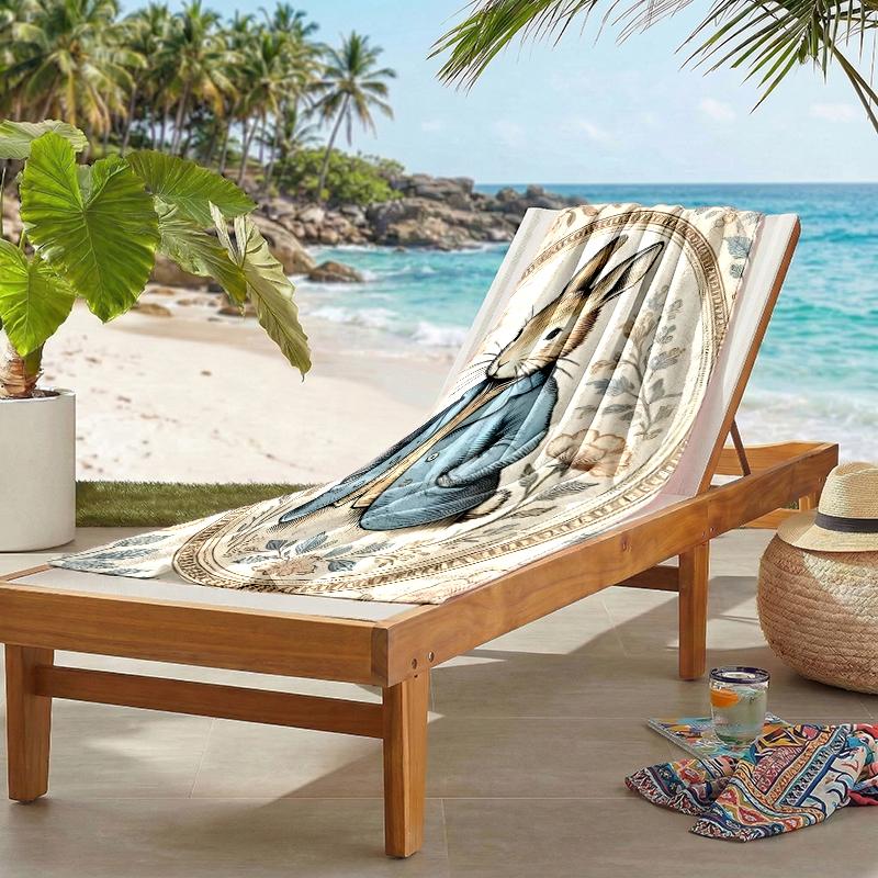 Peter Rabbit Fashion Beach Towel: Ideal for Summer Adventures Soft, Absorbent and Quick Drying Suitable for Swimming and Bathing