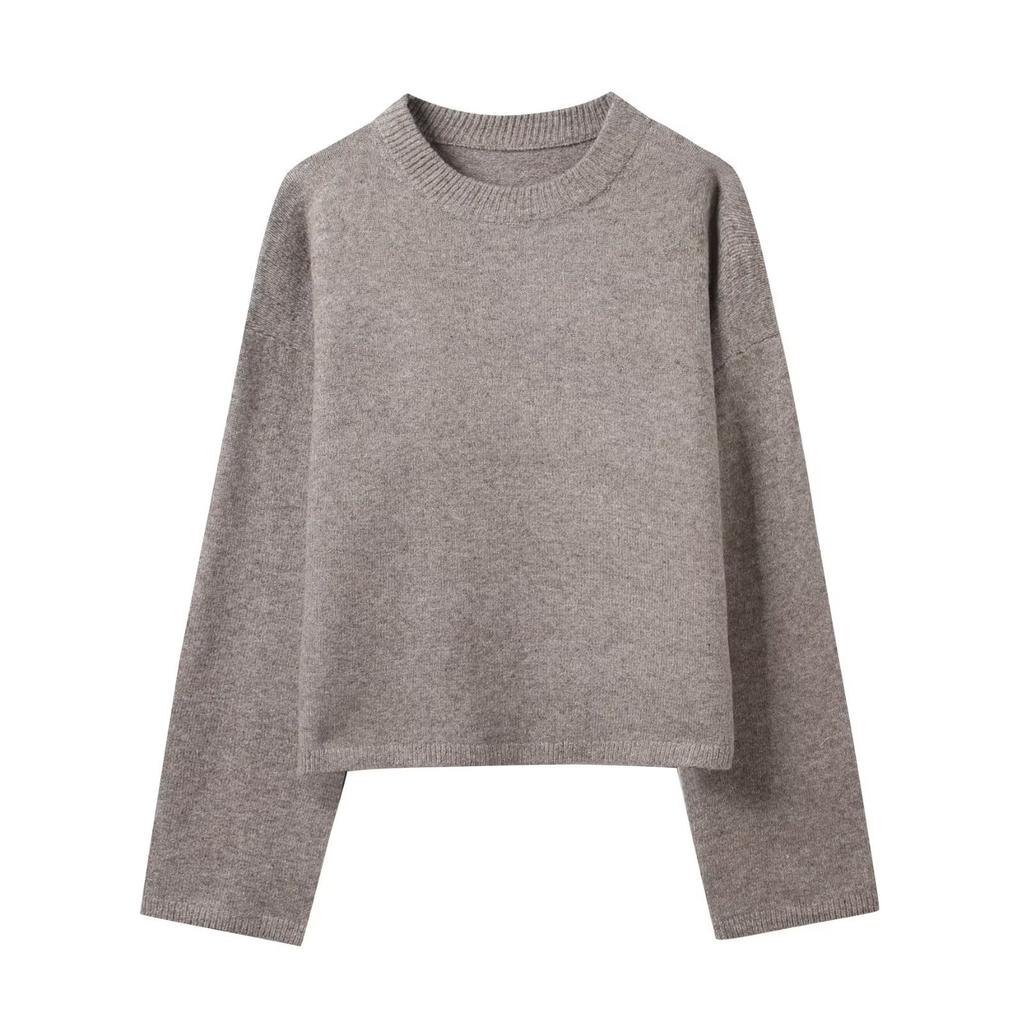 ZAZA homemade European and American style, wholesale women's clothing, fashionable and versatile temperament, commuter multi-color long-sleeved knitt