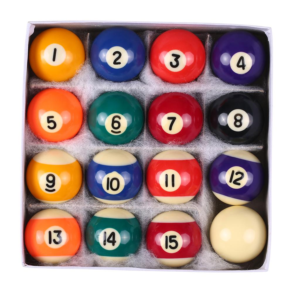 25MM / 38MM Children Billiards Table Balls Set Resin Small Pool Cue Balls Full Set Pool Table Ball Set Cue Ball Set for Training