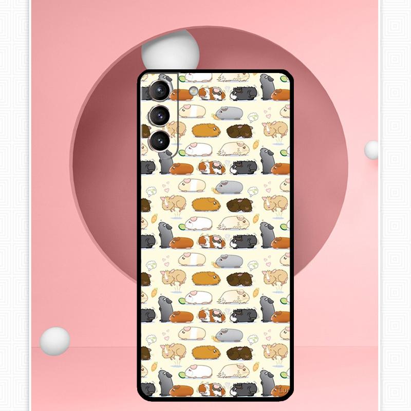 Cute Cartoon Guinea Pig Case For Samsung Galaxy S25 Ultra S25 FE S20 S21 S22 S23 Plus S9 S10 S24 Ultra Cover Funda