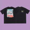 New Roundneck Cartoon Group Portrait Retro Scene Pattern Unisexs and Womens Casual ShortSleeved TShirt