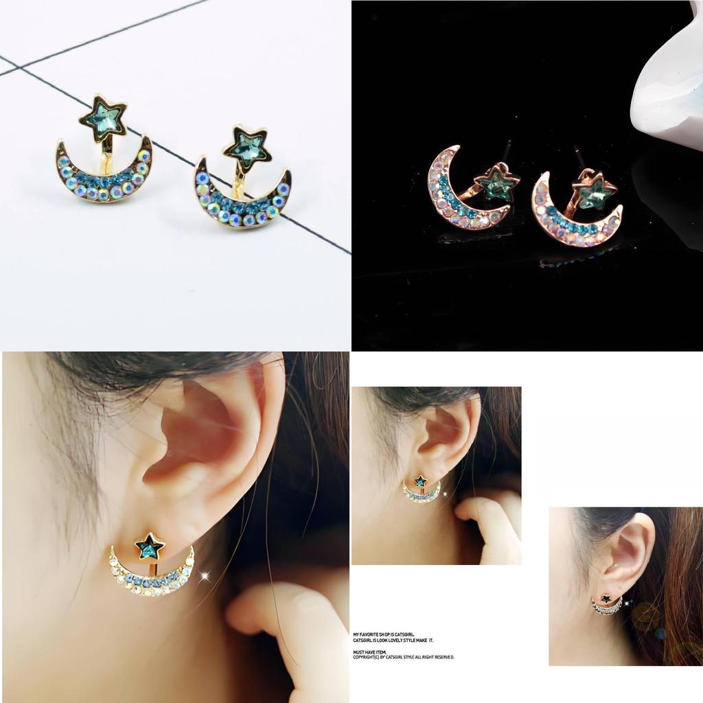 Stunning 2019 New Korean Style Star And Moon Alloy Earrings For Vintage Fashion Lovers