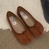 IPPEUM Velvet Mary Jane Shoes 2025 New Ballerinas Shoes Mujer  Split Toe Ballet Flats