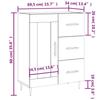 VidaXL Buffet gris béton 69,5x34x90 cm bois d'ingénierie 830248