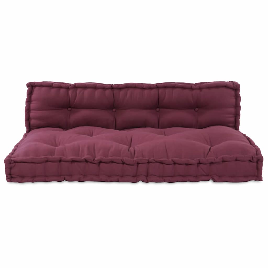 Pallet Sofa Cushion Set 2 Pcs Chestnut Brown 120 X 80 X 38 Cm Fabric
