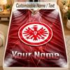 Flannel BlanketEintracht Frankfurt Custom Name Text Personalized Soft Warm Throw Blanket Home Decor Gift