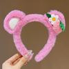 Cute Cartoon Plush Headband & Hair Clip for Face Washing and Masks - Fun Hair Accessory for Kids & Women