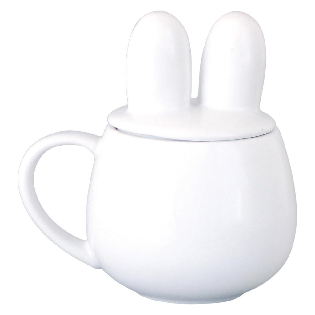 Kanesho Pottery Dick Bruna Mug with Eared 200101 "Miffy" Lid, Approx. 270ml,