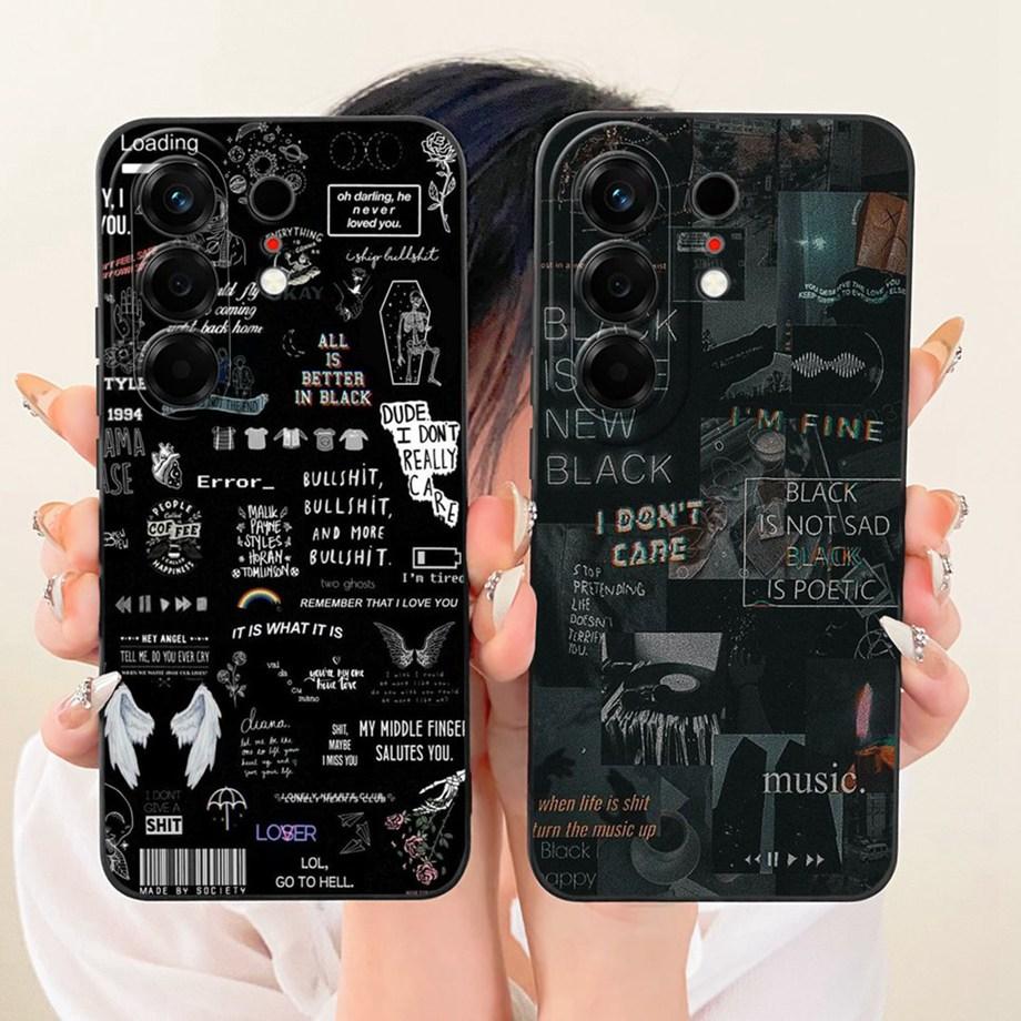 For Tecno Camon 50 4G CN5 Phone Case Floral Daisy Aesthetic Moon Nigth Bow Pattern Funda Soft Matte Silicone Back Cover Canom50
