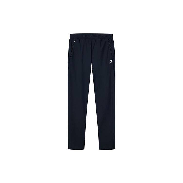 FILA Athletics Letter Print Sports Straight Leg Knitted Pants Men bottoms Dark-Blue A11M131601F-NV M