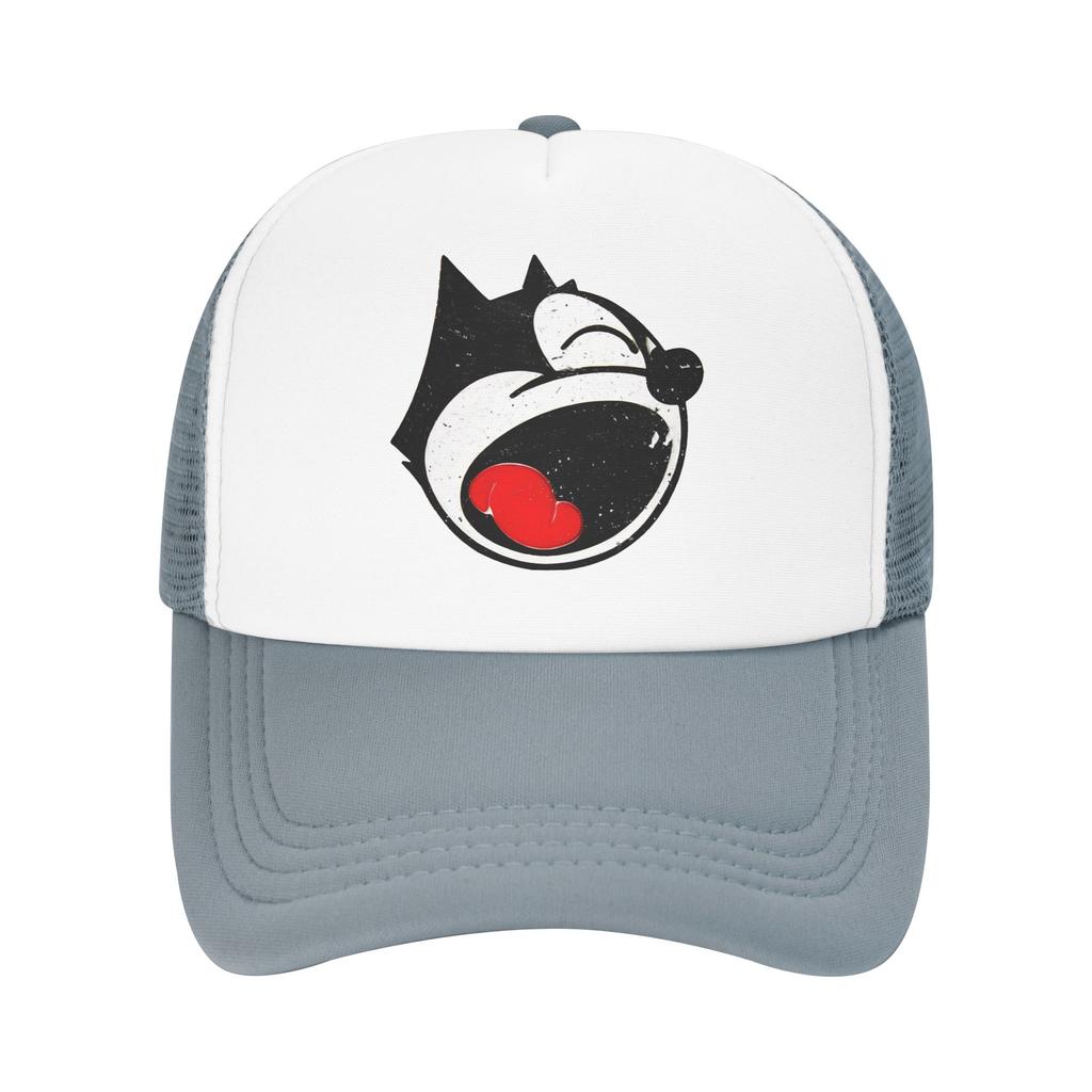 Felixed The Cat NapOn Red   Mesh Baseball Cap Adult Retro Sun Hat  Hat Adjustable Snapback Caps Sun Hats Summer Trucker Hat