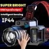 Powerful LED Motion Sensor Headlamp 18650 Rechargeable COB Headlight High Power Flashlight for Fishing Camping Hiking Running Outdoor Emergency