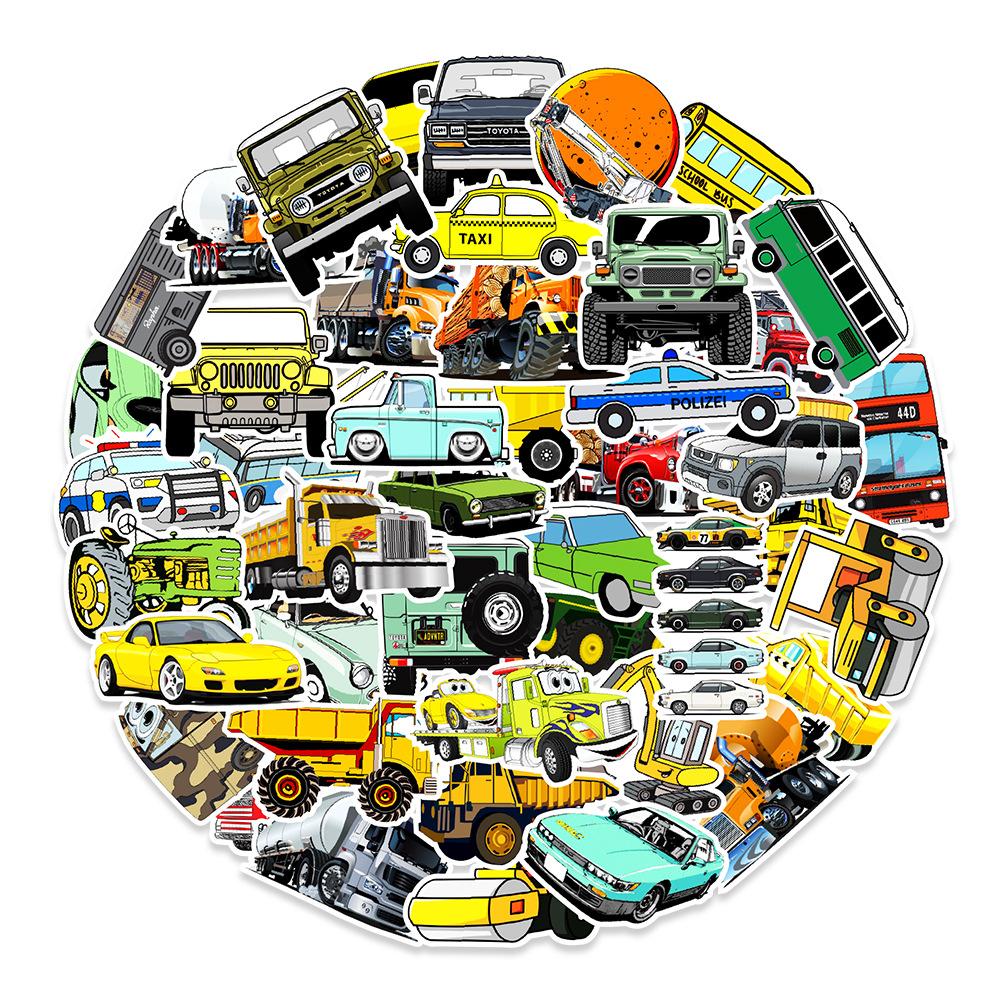 50 Car Collection Graffiti Stickers Car Mobile Phone Suitcase Kettle Decoration Stickers Waterproof