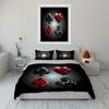 Crystal Card Suit Patterns Bedding Duvet Cover Set Duvet Cover Pillowcases  (1*Duvet Cover 2*Pillowcases, Without Duvet Insert)