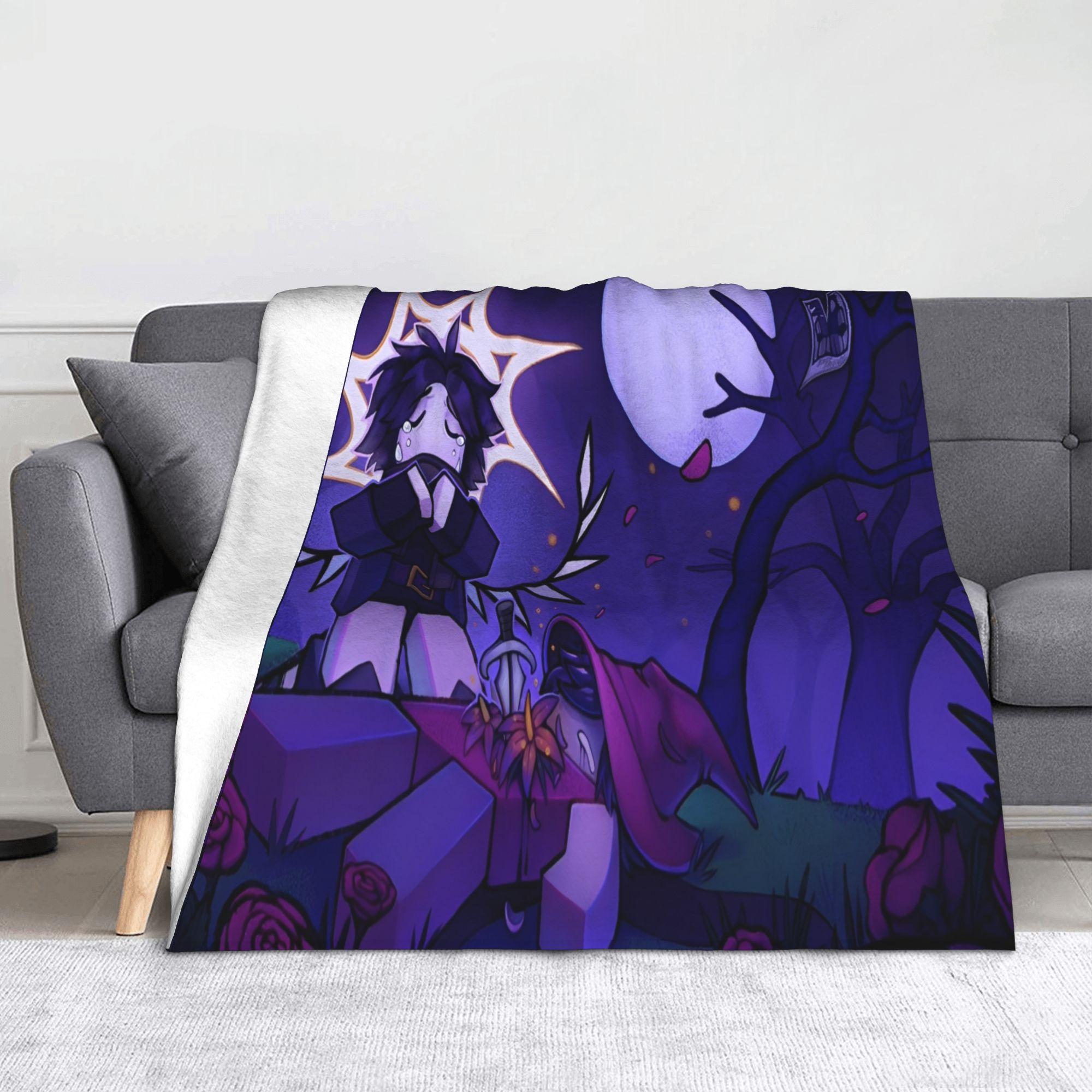 Azuretime Anime Knitted Blankets Velvet Azure Two Time Forsaken Soft Throw Blanket for Outdoor Travel Bedspread 200x150cm 80x60in