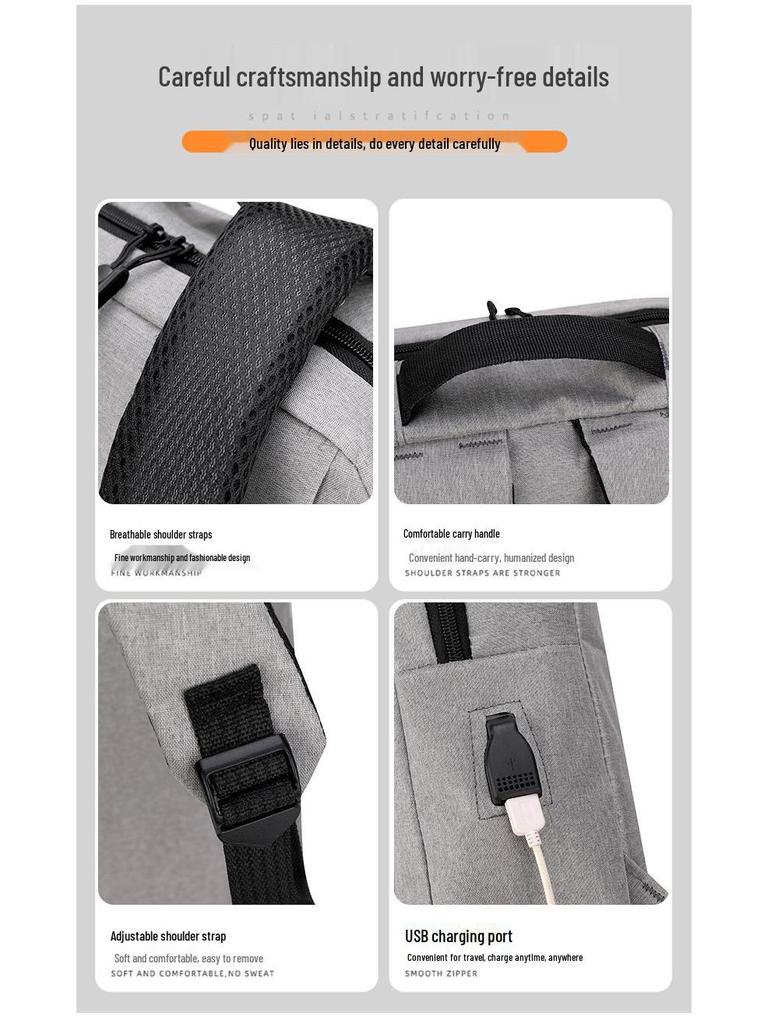 2023 Męski Plecak Biznesowy Casual na Laptopa do Dojazdów i dla Studentów